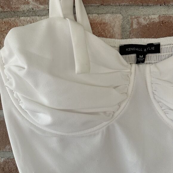 NWT Kendall and Kylie Crop Tank White Medium - Picture 2 of 5